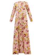 Matchesfashion.com Dodo Bar Or - Nilli Floral-print Cotton Maxi Dress - Womens - Pink Print