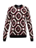 Casablanca - Monogram-jacquard Wool-blend Sweater - Mens - Black