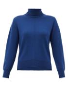 Matchesfashion.com Sea - Nora Roll Neck Wool Sweater - Womens - Blue