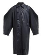 Matchesfashion.com Lemaire - Asymmetric Cotton Trench Coat - Womens - Dark Navy