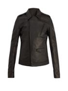 Rick Owens Point-collar Leather Jacket