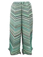 Matchesfashion.com Issey Miyake - Striped Technical Pleated Jersey Trousers - Womens - Green Multi