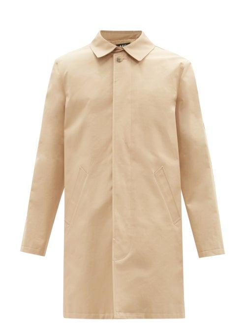 A.p.c. - Urban Cotton-gabardine Mac Coat - Mens - Beige