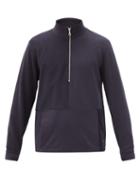 Matchesfashion.com Folk - Fracture Patchworked Cotton-jersey Sweatshirt - Mens - Navy