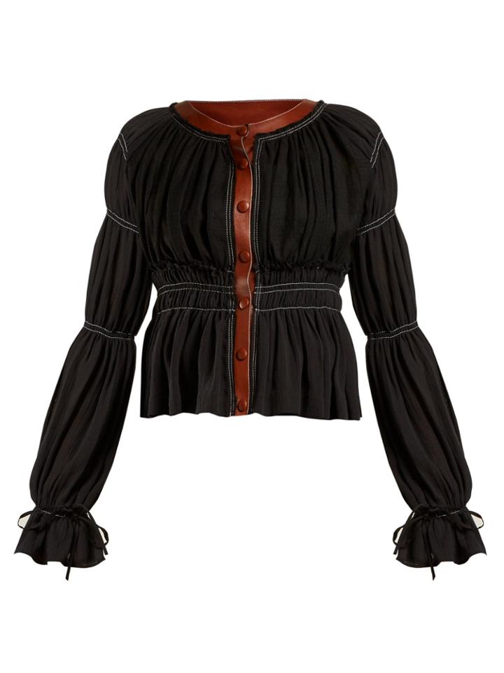 Altuzarra Goncourt Round-neck Gathered Jacket