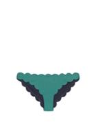 Matchesfashion.com Marysia - Antibes Scalloped-edge Bikini Briefs - Womens - Blue Multi