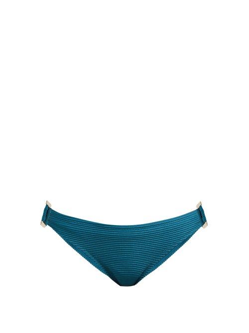 Matchesfashion.com Heidi Klein - Ubud Pictucked Bikini Briefs - Womens - Green