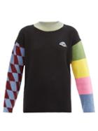 Matchesfashion.com The Elder Statesman - Eye Yin Yan Striped Cashmere Sweater - Womens - Black Multi