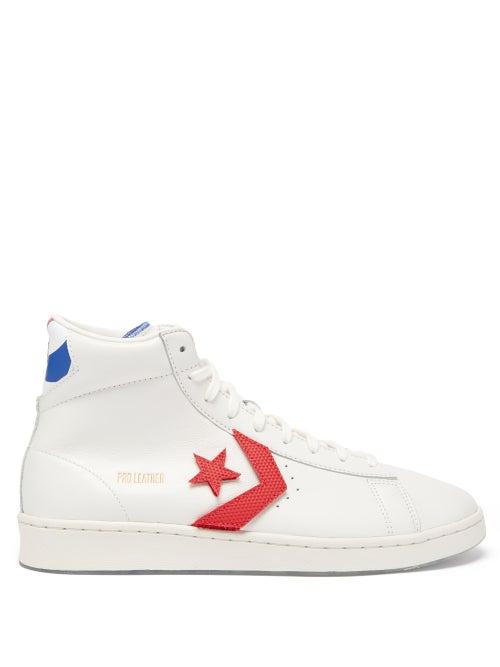 Matchesfashion.com Converse - Pro Leather High-top Leather Trainers - Mens - White Multi