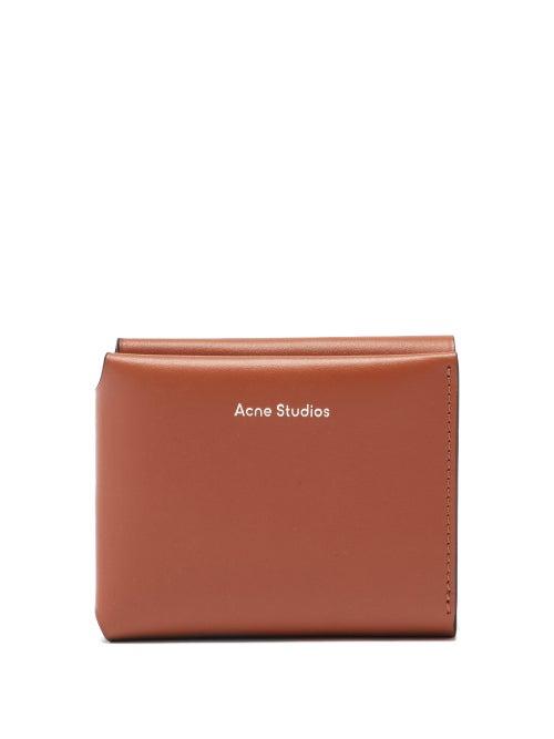 Matchesfashion.com Acne Studios - Logo-debossed Tri-fold Leather Wallet - Mens - Tan