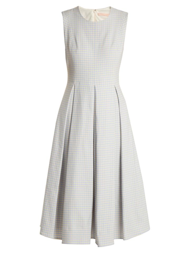 Brock Collection Dita Sleeveless Gingham-twill Dress