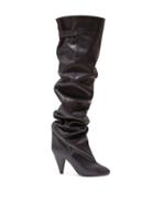Matchesfashion.com Isabel Marant - Likita Slouched Knee High Leather Boots - Womens - Black