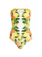 Stella Mccartney Citrus-print Strapless Swimsuit