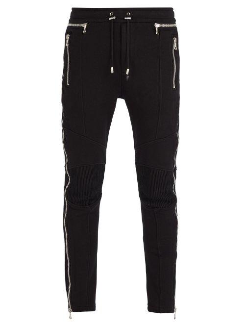 Matchesfashion.com Balmain - Side Zip Track Pants - Mens - Black