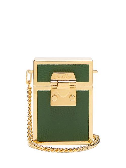 Matchesfashion.com Mark Cross - Nicole Leather And Gold Plated Bag - Womens - Dark Green
