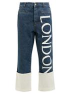 Matchesfashion.com Loewe - Fisherman Cropped Straight Leg Jeans - Womens - Blue White