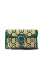 Gucci - Dionysus Super Mini Faux Raffia Cross-body Bag - Womens - Green Multi
