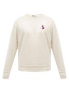 Matchesfashion.com Isabel Marant - Mike Logo-embroidered Cotton-blend Sweatshirt - Mens - Cream