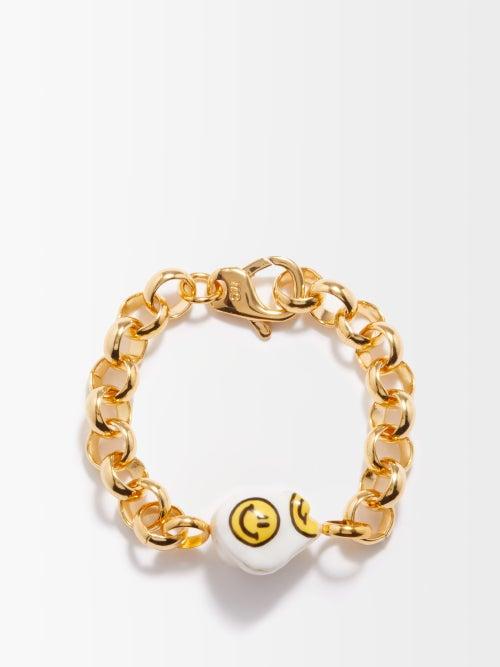 Joolz By Martha Calvo - Smiles All Around 14kt Gold-plated Bracelet - Womens - Yellow Multi