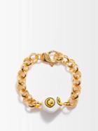 Joolz By Martha Calvo - Smiles All Around 14kt Gold-plated Bracelet - Womens - Yellow Multi