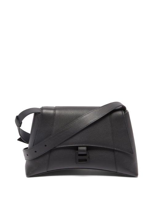 Balenciaga - Hourglass Small Grained-leather Bag - Womens - Black