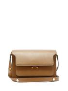 Matchesfashion.com Marni - Trunk Medium Saffiano Leather Shoulder Bag - Womens - Brown