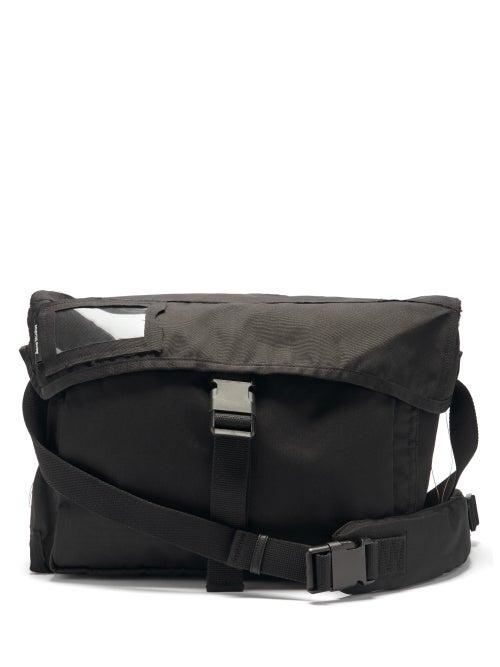 Matchesfashion.com Acne Studios - Raw-edged Large Canvas Messenger Bag - Mens - Black