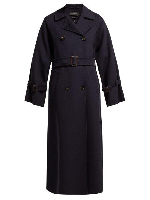 Matchesfashion.com Weekend Max Mara - Oidio Coat - Womens - Navy