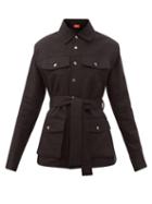 Matchesfashion.com Art School - Belted Linen Jacket - Womens - Black