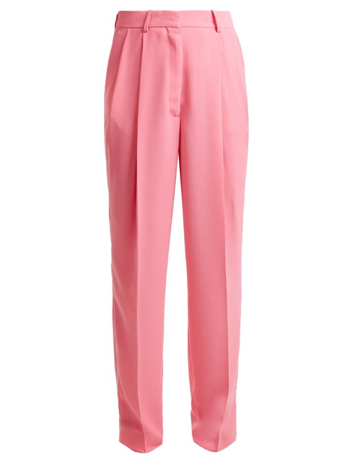 Maison Margiela Pleated-front Tailored Crepe Trousers