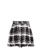 Halpern - Domino French Tweed Shorts - Womens - Black White