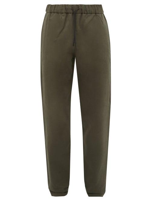 Matchesfashion.com A.p.c. - Elasticated Cotton Blend Twill Slim Leg Chinos - Mens - Khaki