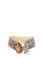 Matchesfashion.com Gucci - Lion Crystal-embellished Bracelet - Womens - Crystal