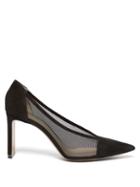 Matchesfashion.com Nicholas Kirkwood - Yasmin Suede And Mesh Pumps - Womens - Black