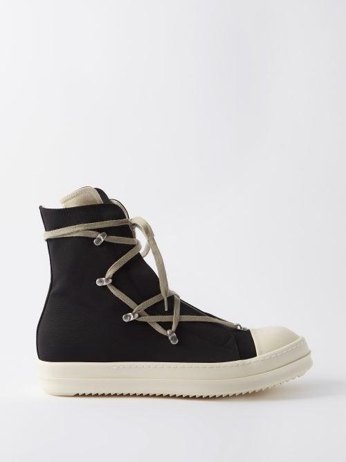 Rick Owens Drkshdw - Scarpe Hexa Canvas High-top Trainers - Mens - Black White
