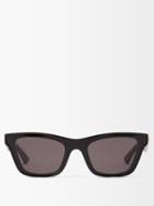 Bottega Veneta - D-frame Acetate Sunglasses - Mens - Black