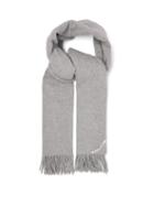 Ladies Accessories Acne Studios - Canada New Fringed Wool Scarf - Womens - Grey