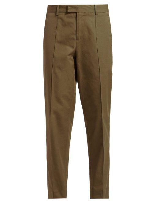 Matchesfashion.com Bottega Veneta - Tapered Crepe Trousers - Womens - Khaki