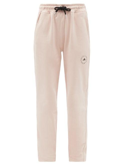 Matchesfashion.com Adidas By Stella Mccartney - Cotton-jersey Track Pants - Womens - Light Pink