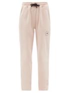 Matchesfashion.com Adidas By Stella Mccartney - Cotton-jersey Track Pants - Womens - Light Pink