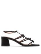 Matchesfashion.com Tabitha Simmons - Covie Bow-embellished Suede Sandals - Womens - Black