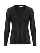 Matchesfashion.com Gabriela Hearst - Homer Chasmere-blend Pointelle V-neck Cardigan - Womens - Black