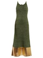 Jw Anderson Foil-panel Sleeveless Knit Dress