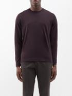 Thom Sweeney - Crew-neck Merino Sweater - Mens - Purple