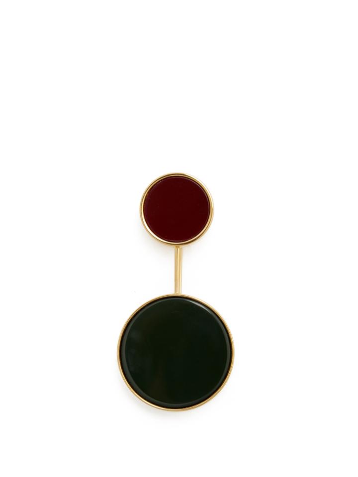 Marni Two-circle Resin Brooch