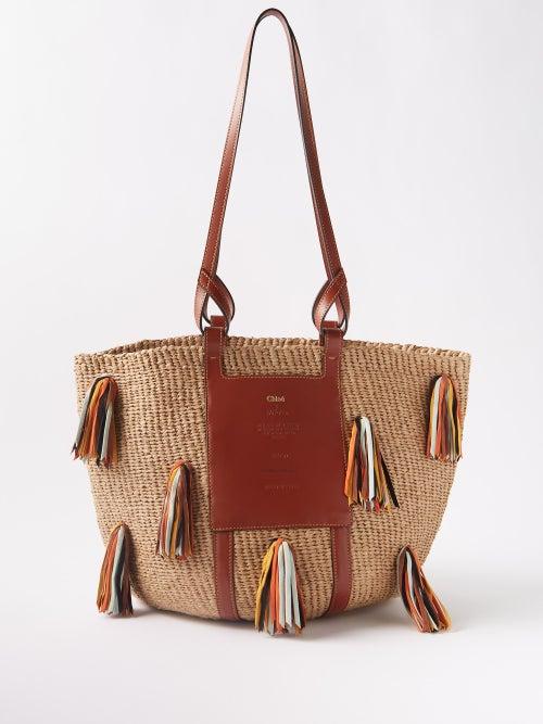 Chlo - X Mifuko Rainbow Tassels Raffia Basket Bag - Womens - Multi