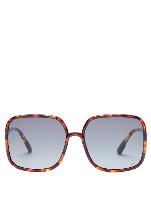 Matchesfashion.com Dior Eyewear - Sostellaire 1 Square Frame Acetate Sunglasses - Womens - Tortoiseshell