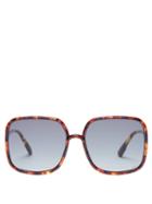 Matchesfashion.com Dior Eyewear - Sostellaire 1 Square Frame Acetate Sunglasses - Womens - Tortoiseshell