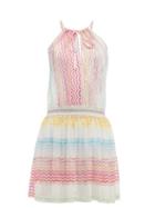Matchesfashion.com Missoni Mare - Halterneck Zigzag Woven Mini Dress - Womens - Multi