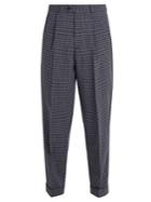 Éditions M.r Pleat-front Tapered-leg Gingham Trousers